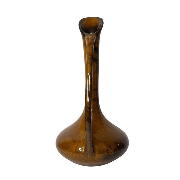 Anna Van Briggle Pitcher Ewer Vase 11.75” Elegant Graceful Curved Handle Vintage - Picture 3 of 6